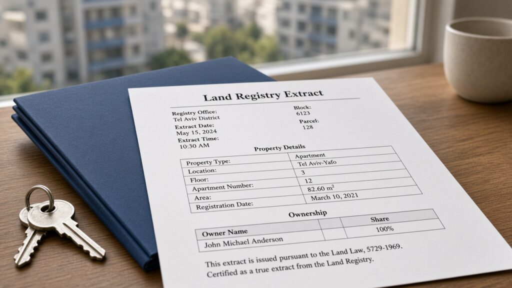 Gifting Property in Israel - land registry registration